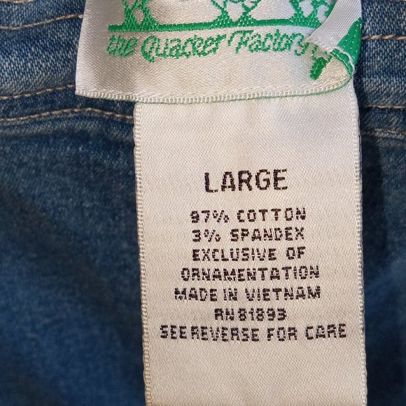 Vintage denim jeans with rhinestone hearts - Picture 7 of 8